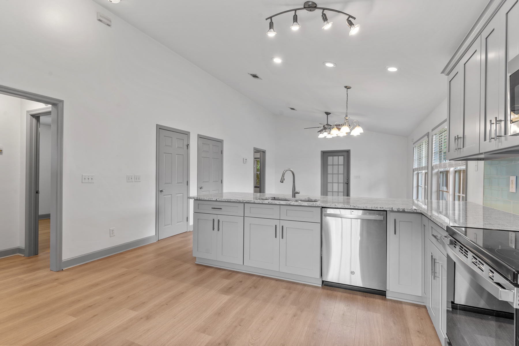 The same kitchen after the remodel, matching the 3D mockup